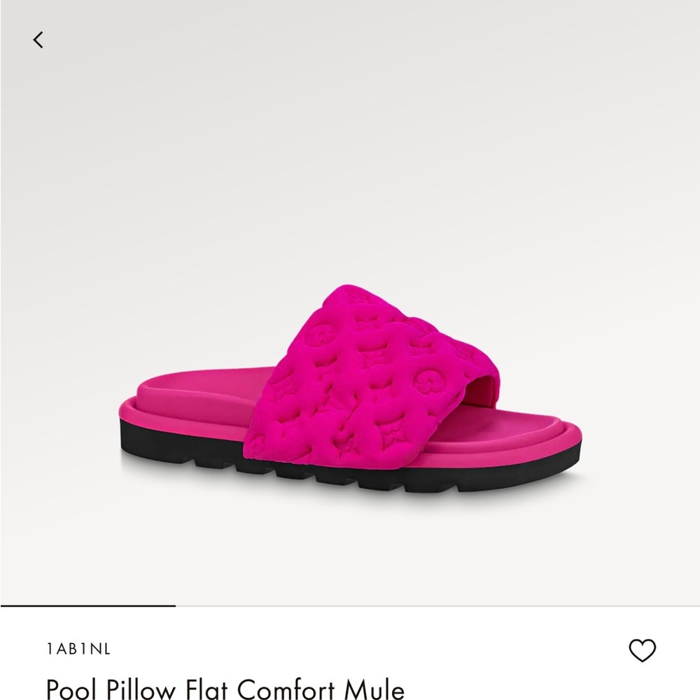 Brand New 100% Authentic Louis Vuitton Pool Pillow Flat Comfort Mule hot pink 39